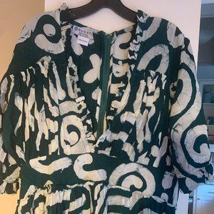 Neiman Marcus Busayo Tomi Fluid Dress XXL - Hand-Drawn Batik Cotton - never worn